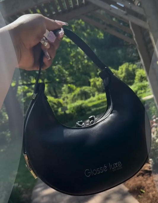 Glossé Luxe Crescent Mini Bag – Noir (Final Sale)