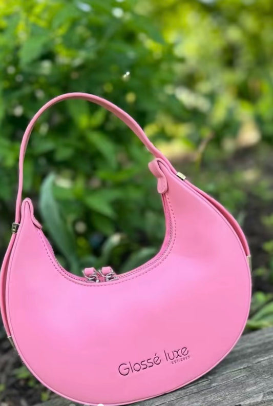 Glossé Luxe Crescent Mini Bag – Rose (Final Sale)