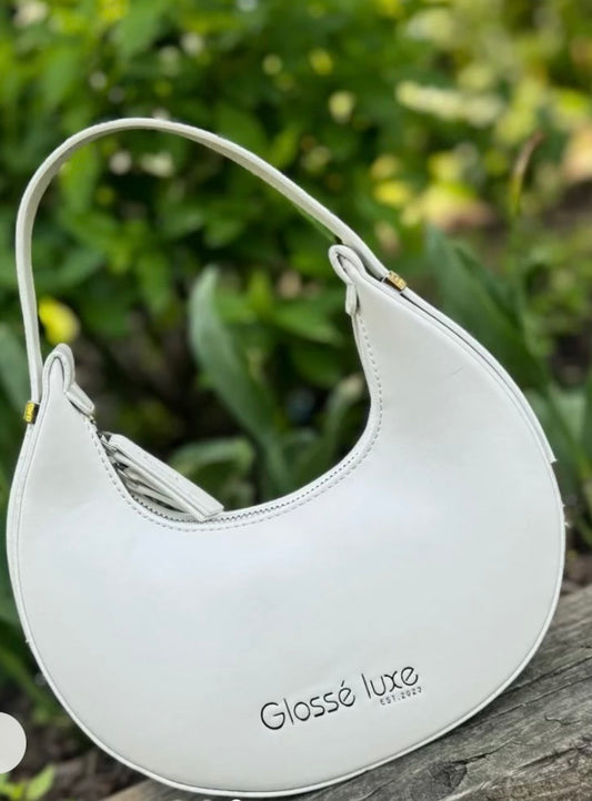 Glossé Luxe Crescent Mini Bag – Blanc (Final Sale)